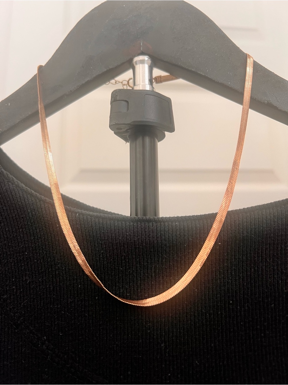 Gold Tone Herringbone Necklace - Unbranded